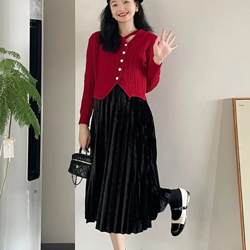 Winter Knitted V-neck Cardigan